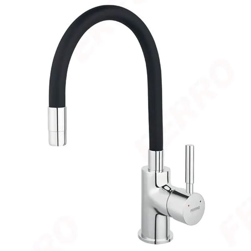 Смеситель для кухни "FERRO" ZUMBA черный