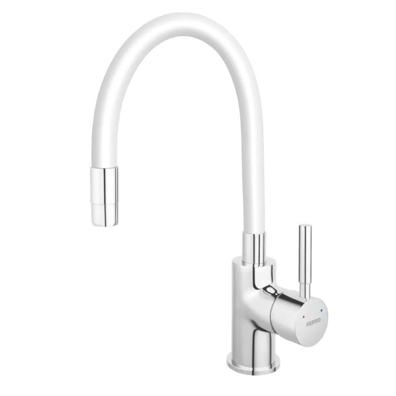 Смеситель для кухни "FERRO" ZUMBA белый