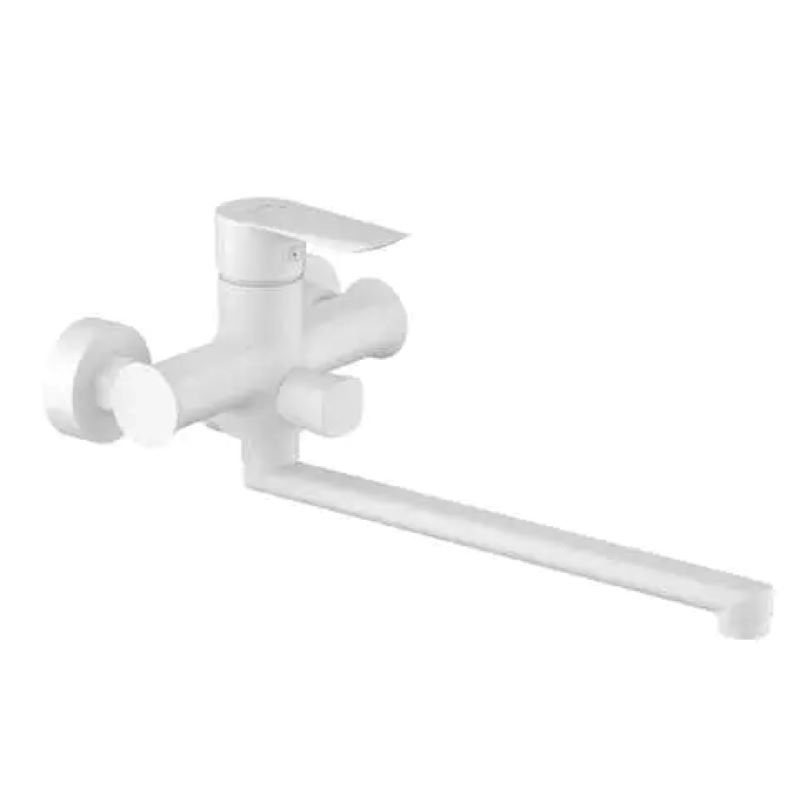 Смеситель для ванны "Imprese" VACLAV белый с длинным изливом