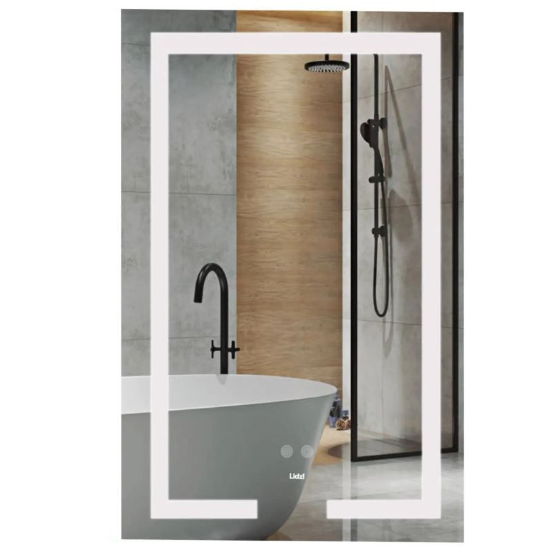 Зеркало Lidz Kubis 500х800 с с LED-подсветкой