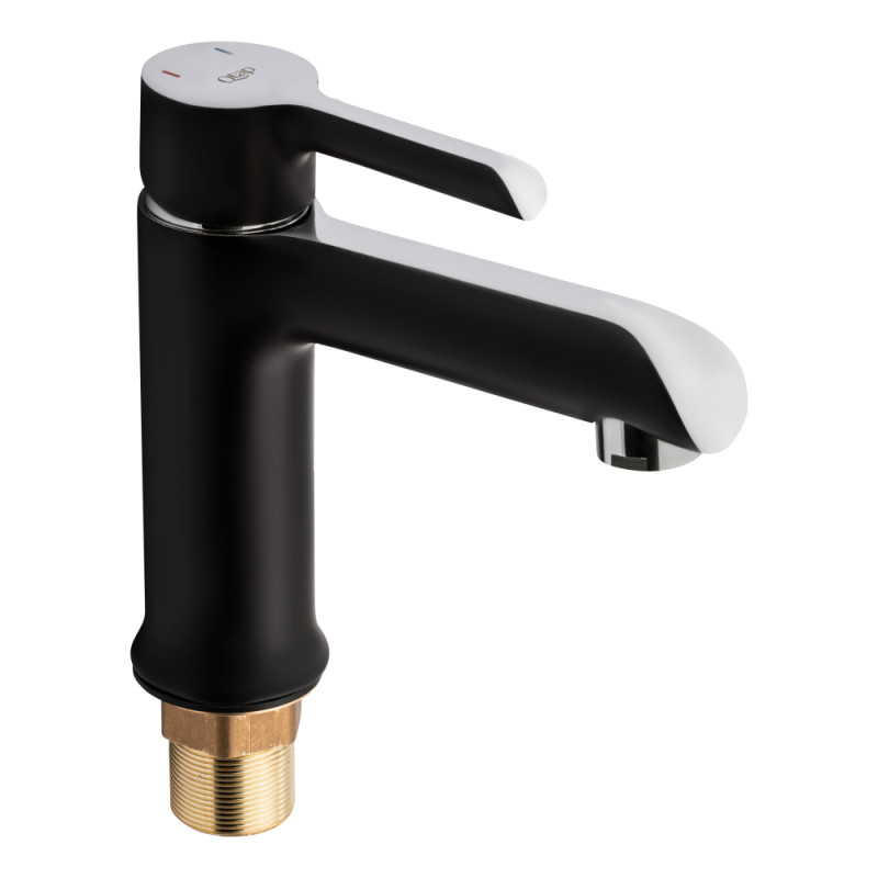 Смеситель для умывальника Qtap Grand хром/черный