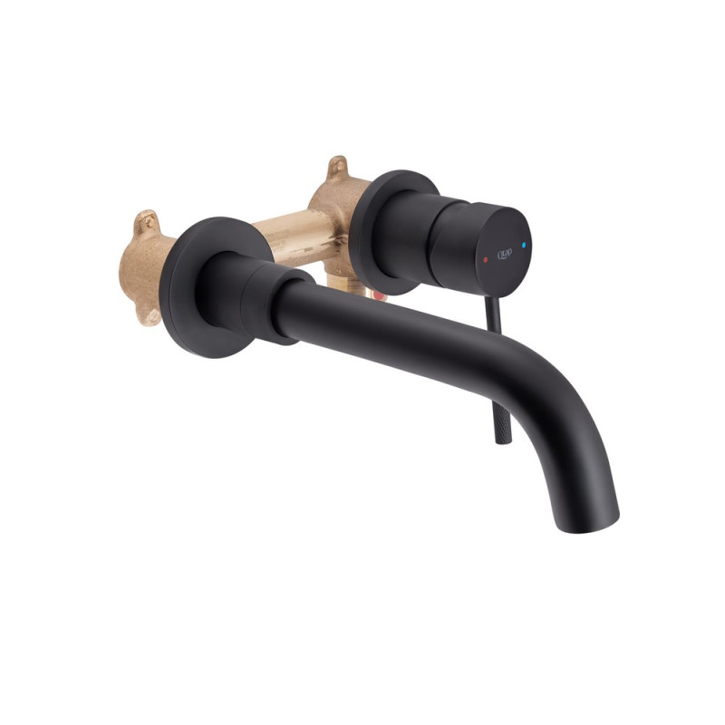 Смеситель для умывальника Qtap Scorpio скрытого монтажа черный