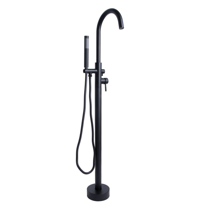 Смеситель для ванны Lidz Aria 004 отдельностоящий напольный черный