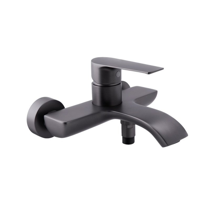 Смеситель для ванны Qtap Zelnava графит