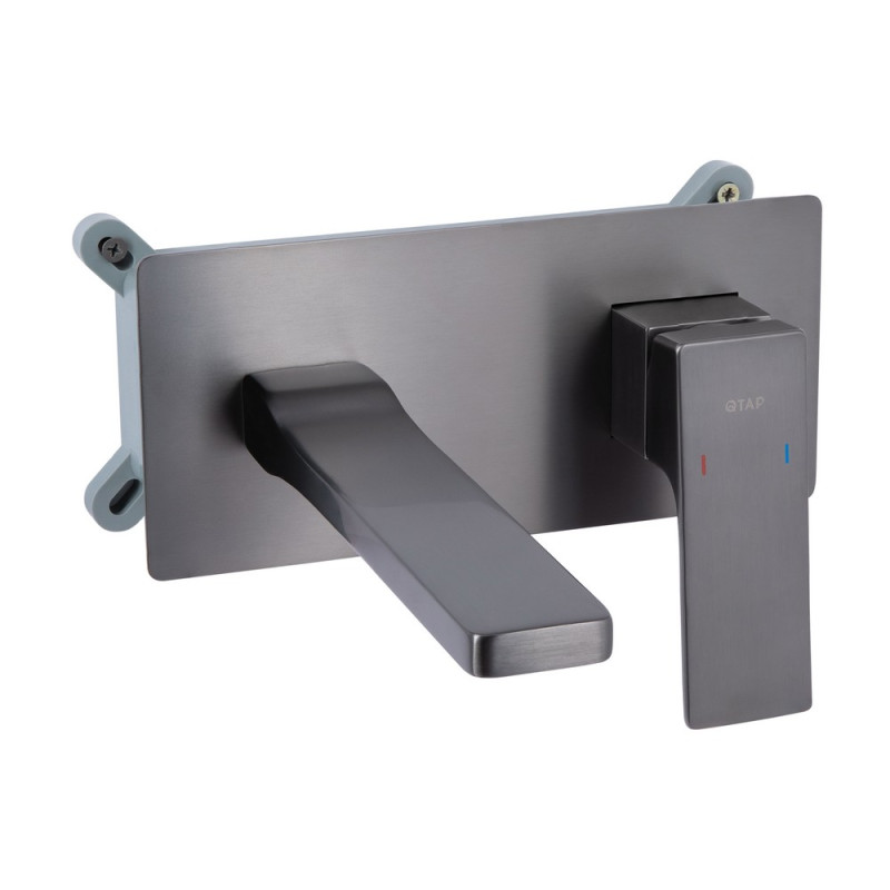 Смеситель для умывальника Qtap Gemini скрытого монтажа графит