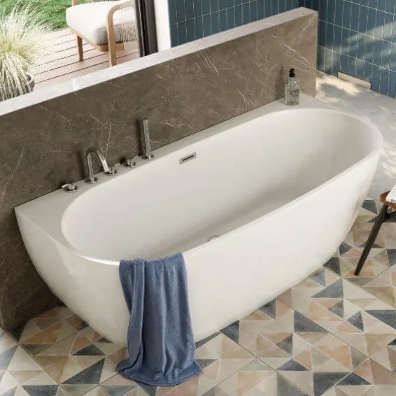 Ванна отдельностоящая RISA 160×75×58 + сифон