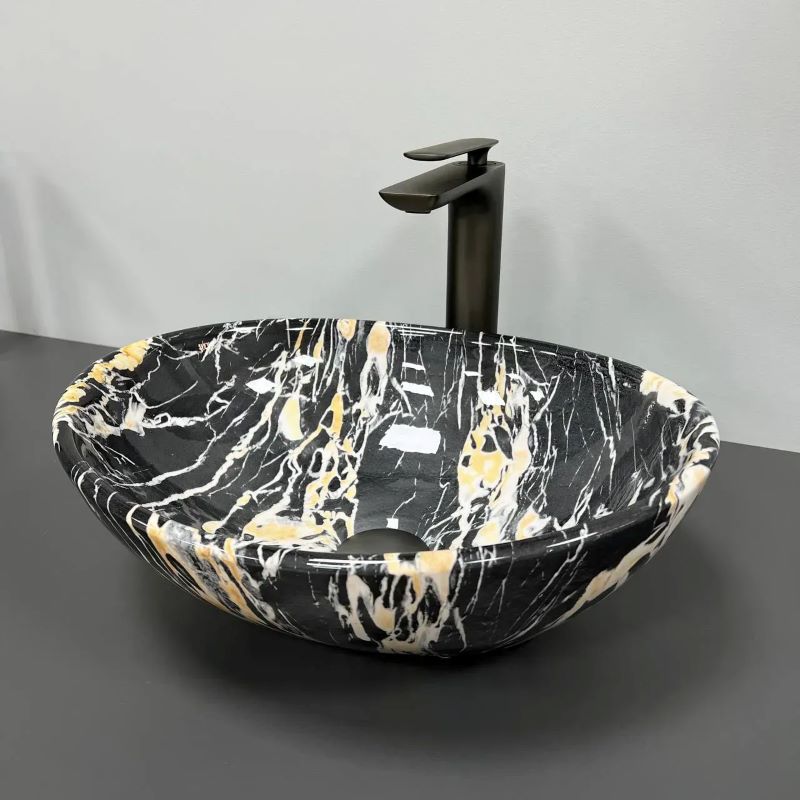 Умывальник (раковина) VBI PARMA BLACK OPAL накладной