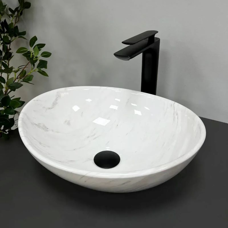 Умывальник (раковина) VBI PARMA MARBLE NATURE 415х335х145 накладной