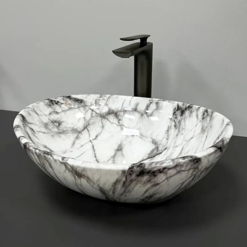 Умывальник (раковина) VBI PARMA STATUARIO GREY VEINS накладной