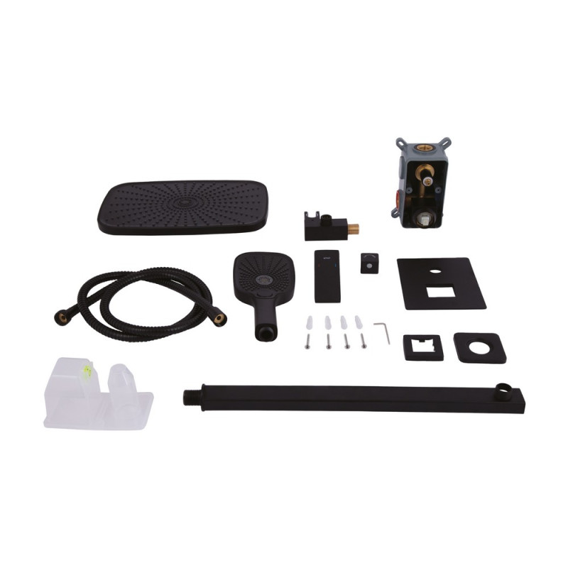 Душевая система скрытого монтажа Qtap Gemini Black Matt (черный мат) BLM45697 