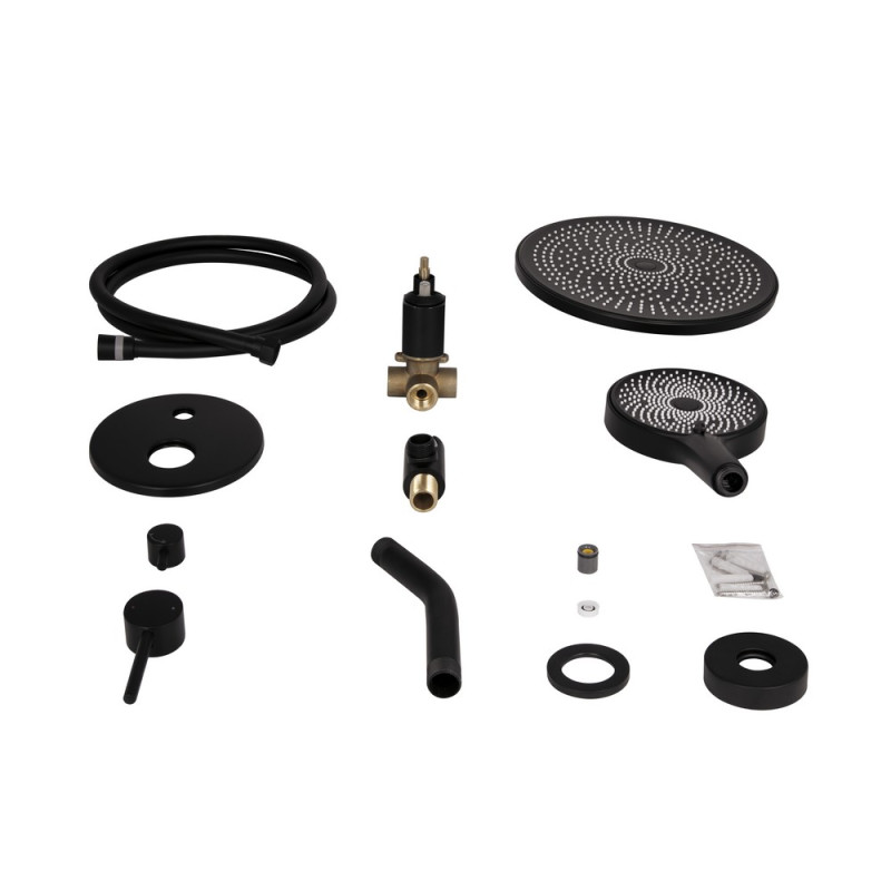 Душевая система скрытого монтажа Qtap Scorpio Black Matt (черный мат) BLM45897 