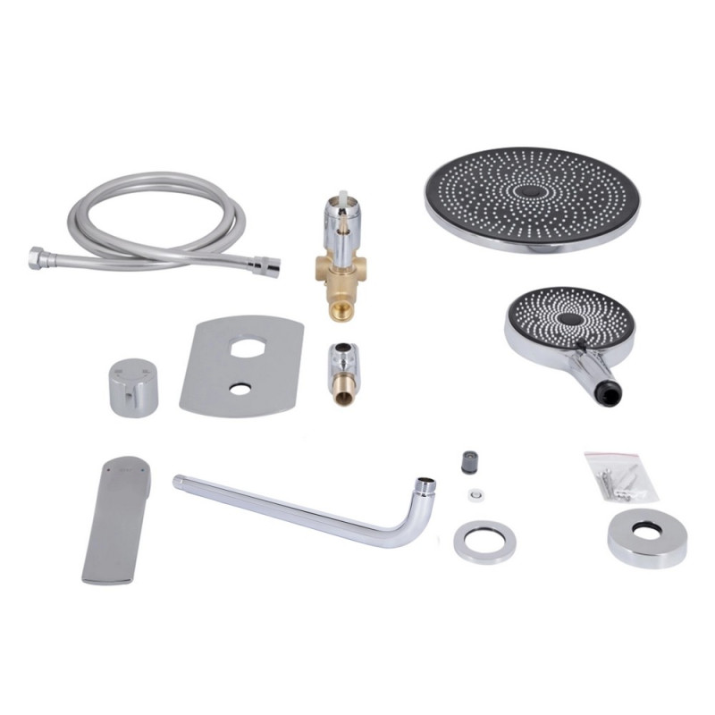 Душевая система скрытого монтажа Qtap Slavonice хром CRM45898 