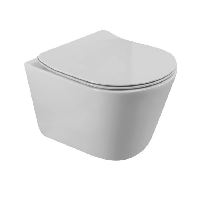 Унитаз подвесной 2303-5 безободковый с сиденьем Slim Soft-close