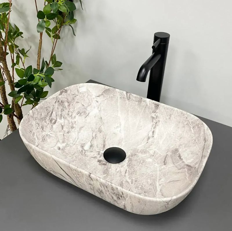 Умывальник (раковина) VBI RAVENNA STONE MATT накладной 