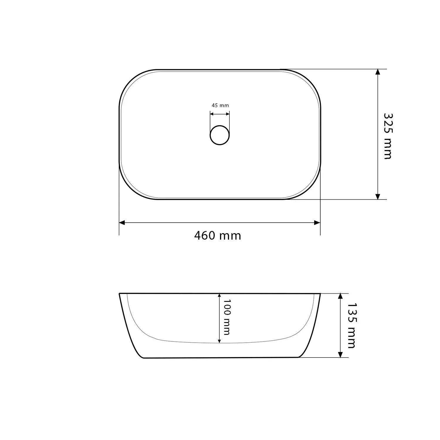 Умывальник (раковина) VBI RAVENNA LABRADORITE GLOSSY накладной 