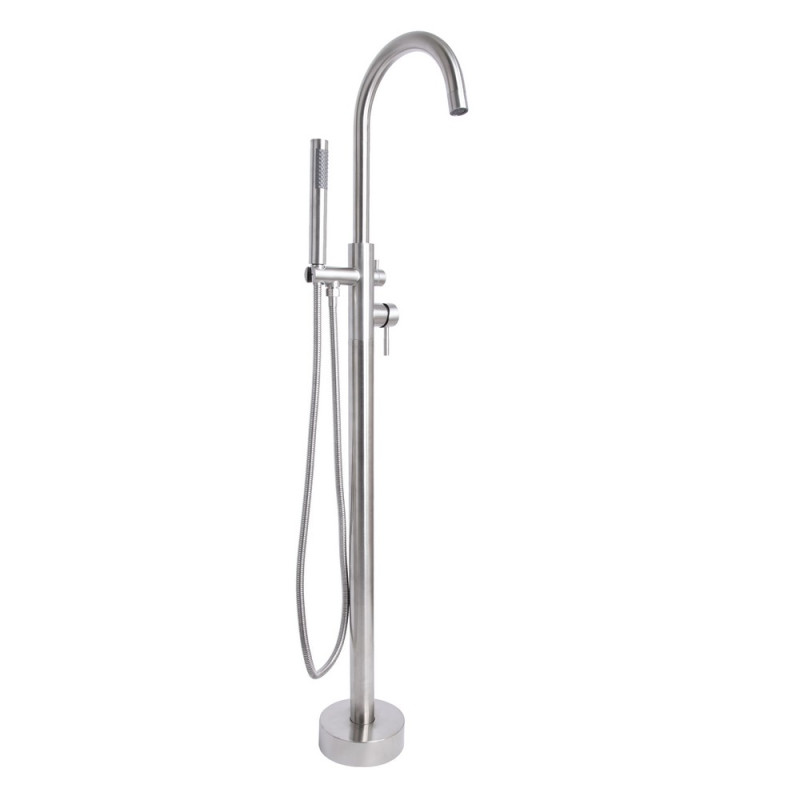 Смеситель для ванны Lidz Aria 004 отдельностоящий напольный никель