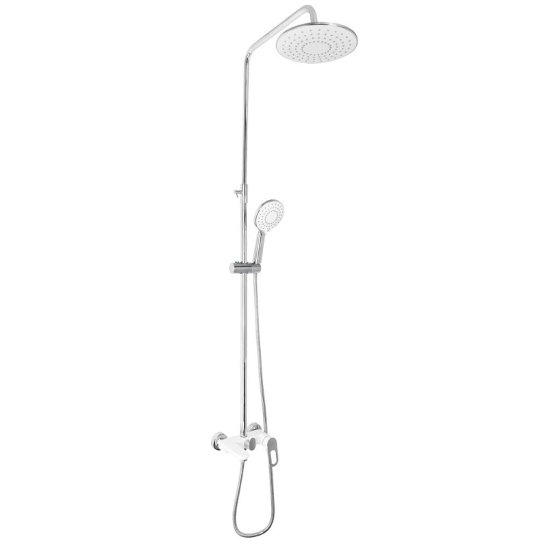 Душевая система Lidz Latwa 1030 хром/белая с изливом