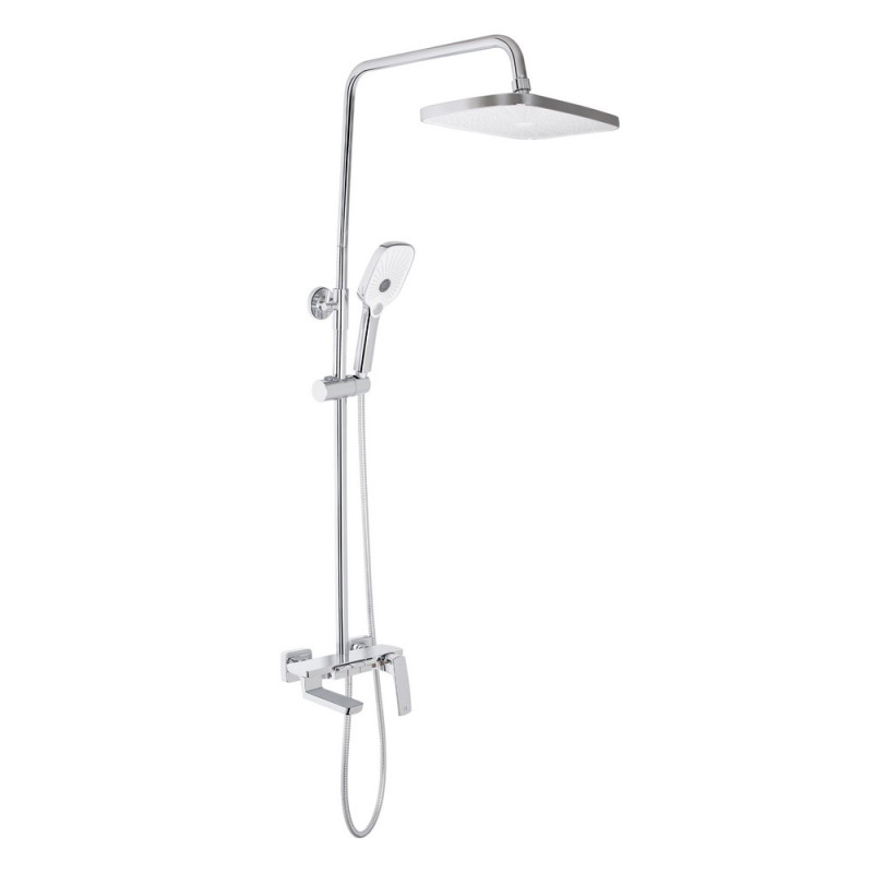 Душевая система Qtap Tern с изливом хром с клавишами