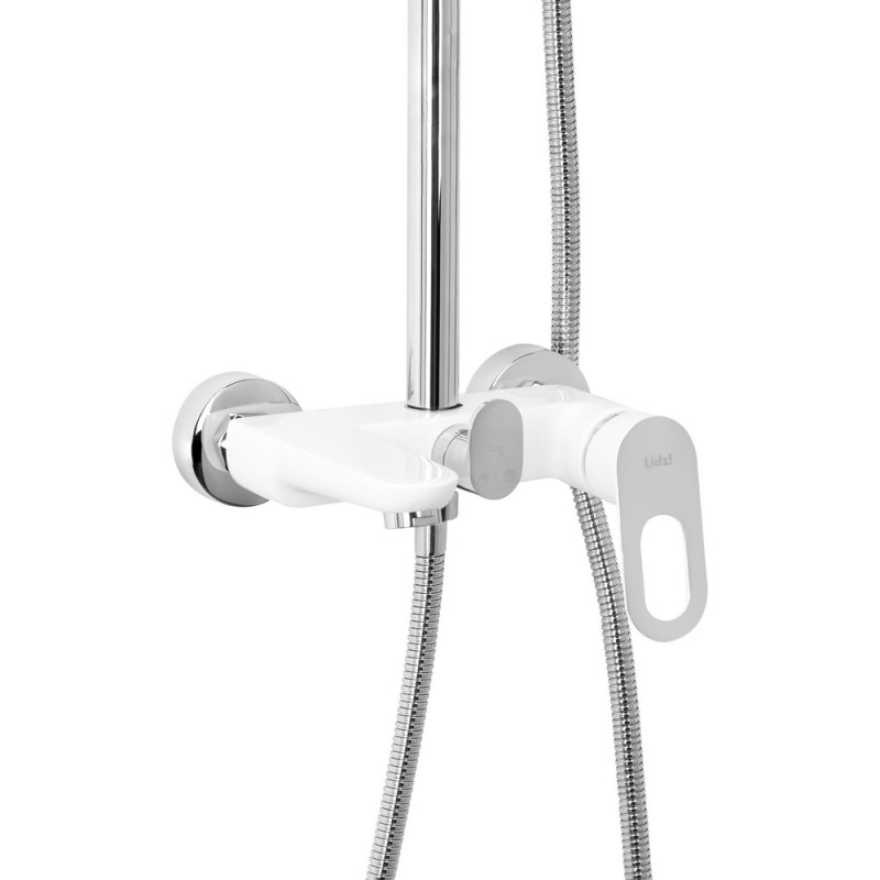 Душевая система Lidz Latwa 1030 хром/белая с изливом 