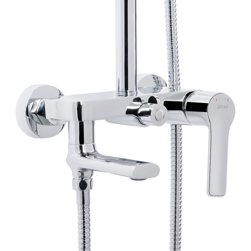 Душевая система Qtap Taurus с изливом хром 