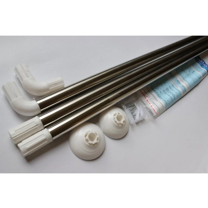 Карниз для ванной угловой универсальный 90*90*90 хром 