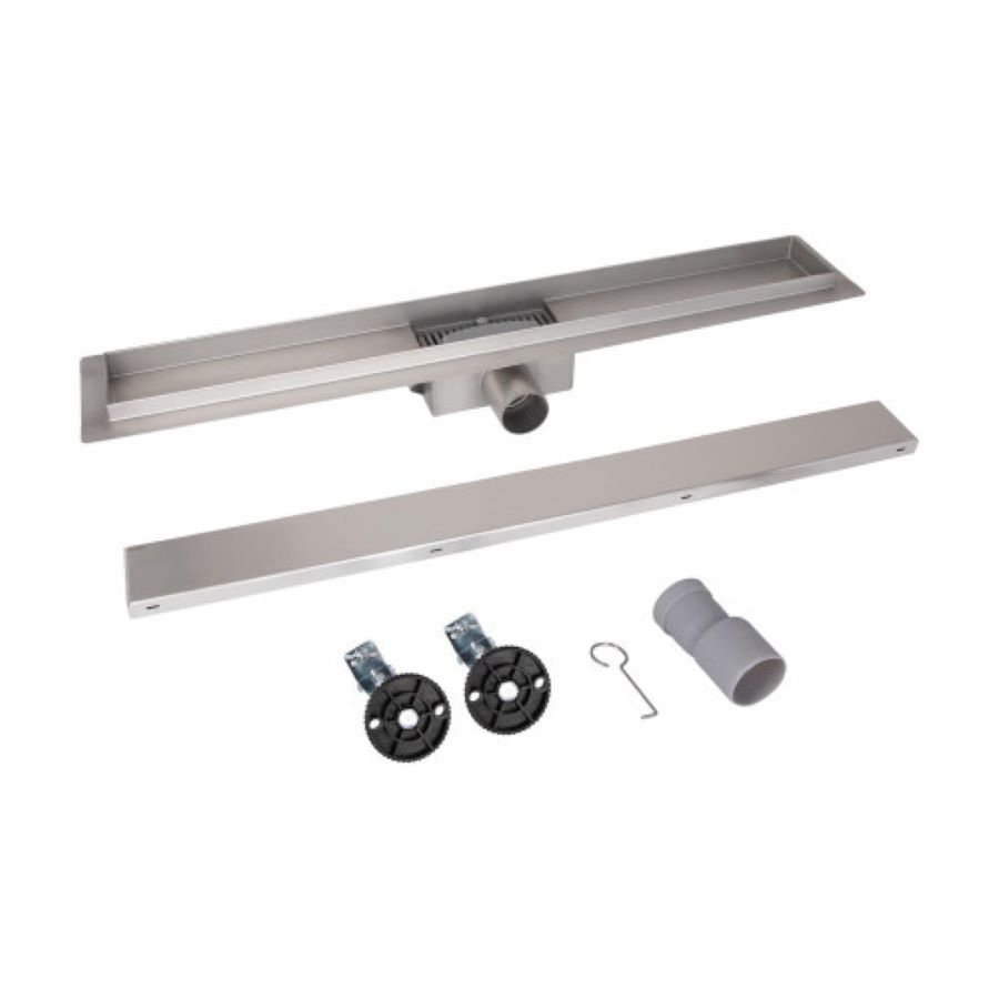 Трап Qtap Taurus из нержавеющей стали линейный с сухим затвором под плитку 500 мм 