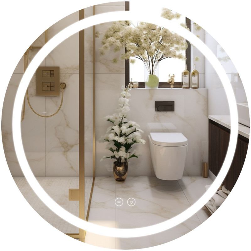 Зеркало Qtap Mideya (MI6) R900 с антизапотеванием, диммером