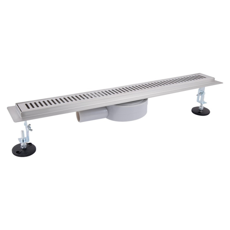 Трап Qtap Scorpio из нержавеющей стали линейный с сухим затвором с поворотным сифоном 600 мм