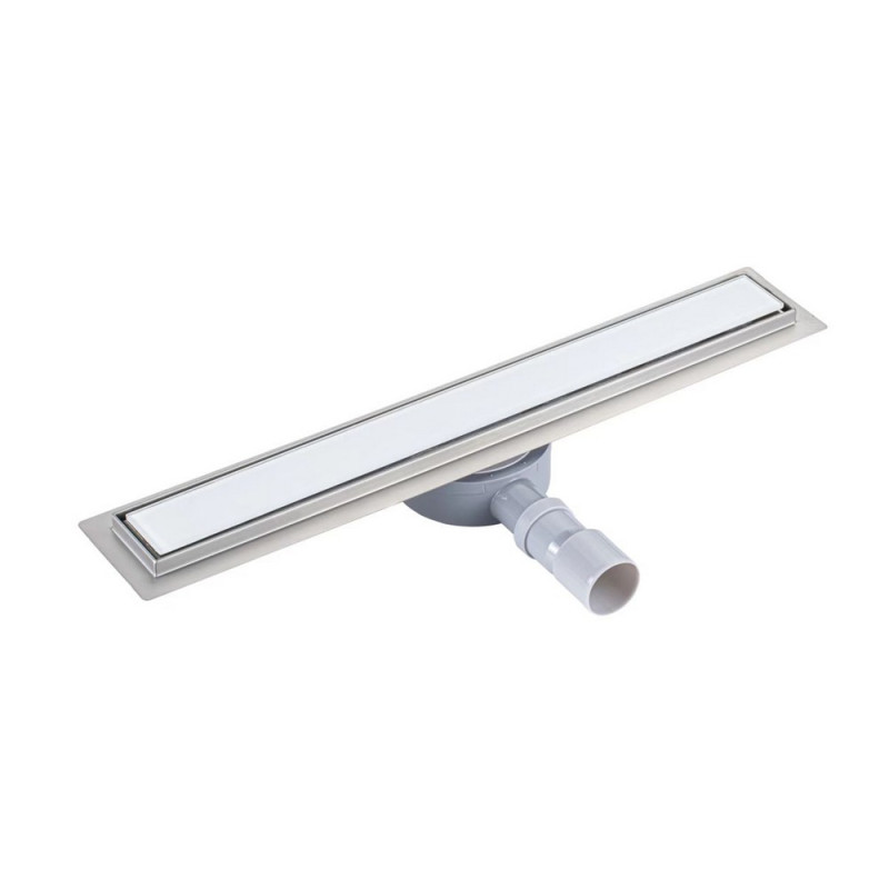 Трап Qtap Scorpio из нержавеющей стали линейный с сухим затвором с поворотным сифоном под плитку 600 мм