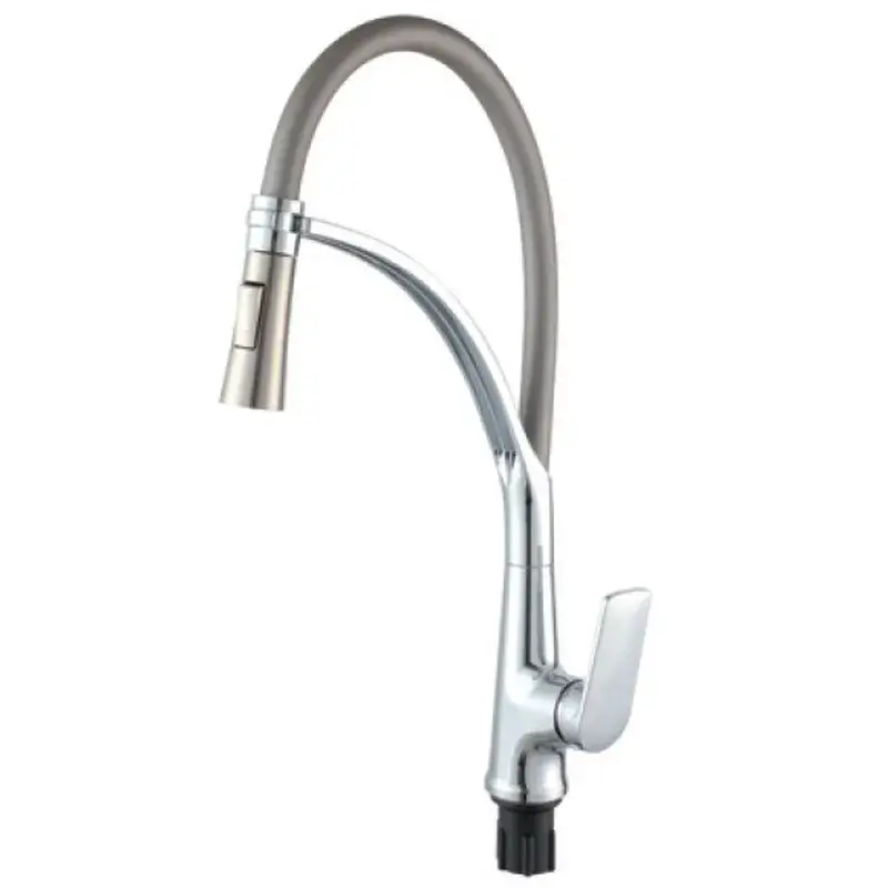 Смеситель для кухни Plamix Lucas-017 SET Refl.Grey хром