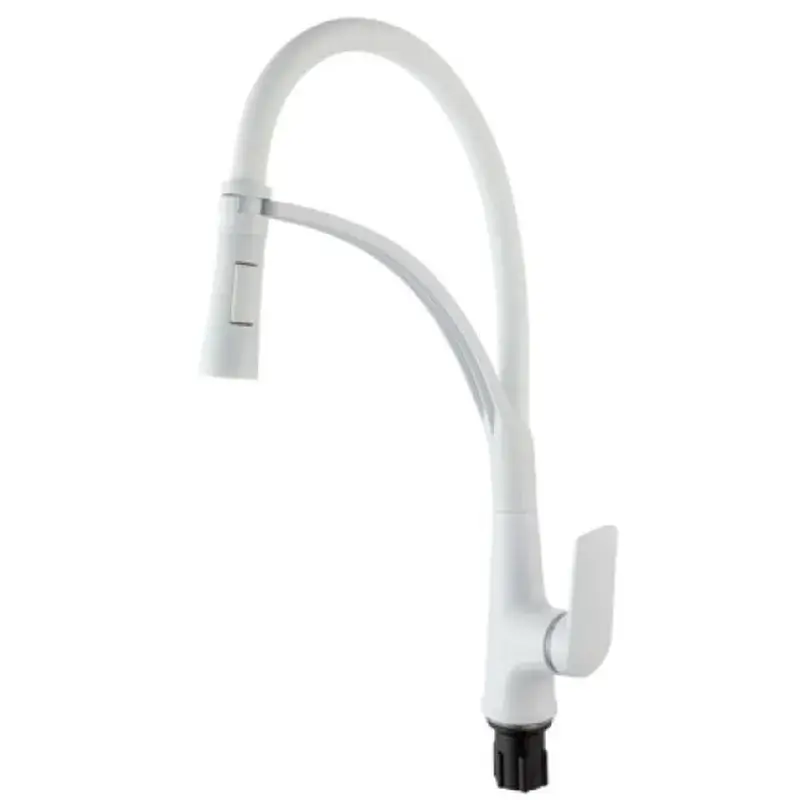 Смеситель для кухни Plamix Lucas-017 SET REFL.White белый