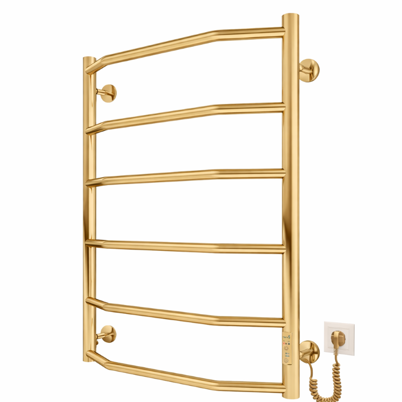 Электрический полотенцесушитель Mario Трапеция 530*800 золото