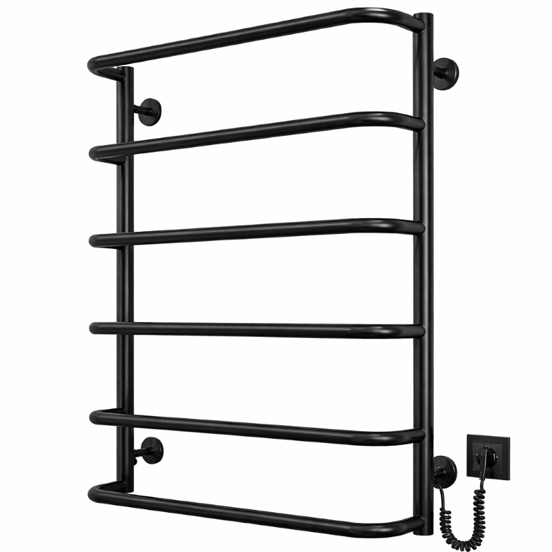 Электрический полотенцесушитель Mario Стандарт 800x530 черный мат