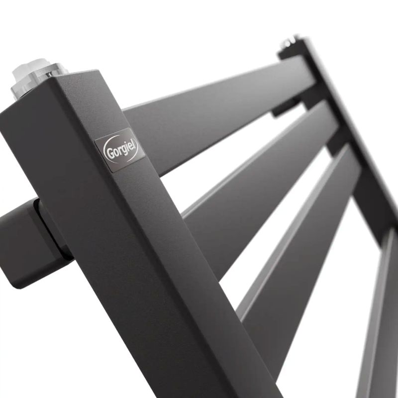 Водяной полотенцесушитель GORGIEL EBRO AEB 530×730 черный мат 