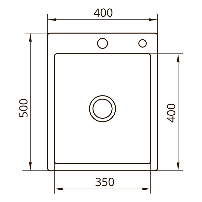 Мойка Handmade Decor Black PVD Honeycomb 400х500х220 черная 