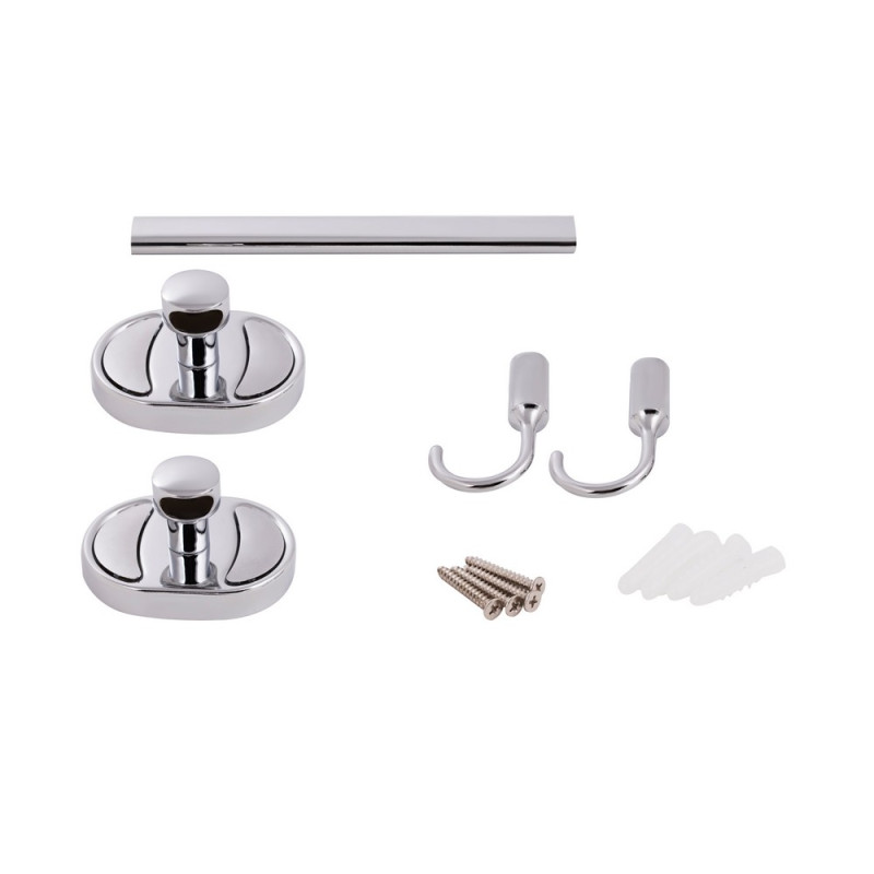 Держатель для полотенец Lidz Oreo 0802 2 крючка Chrome 