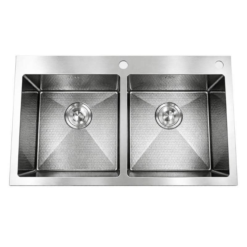 Мойка Handmade Honeycomb 780х480х220 двойная сатин