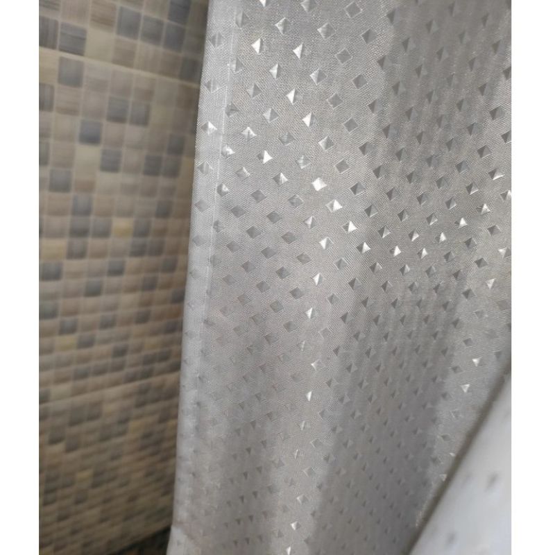 Штора для ванной Ромбик однотонная Серая 180*180 см 