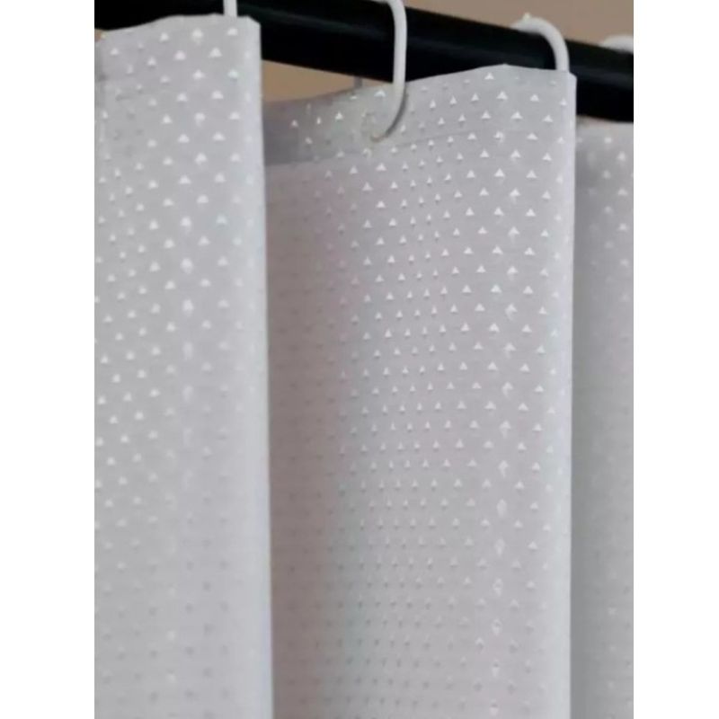 Штора для ванной Ромбик однотонная Серая 180*180 см