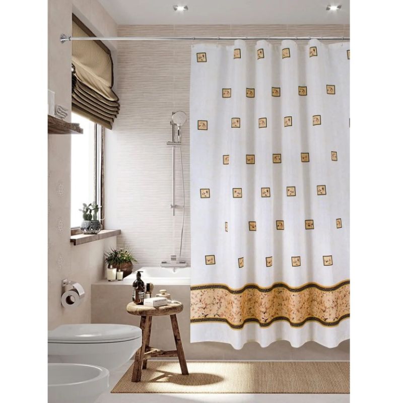 Штора для ванной Miranda Emerald Бежевая 180*180 см