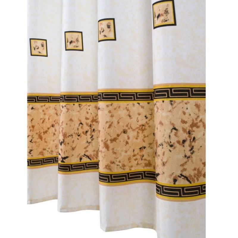 Штора для ванной Miranda Emerald Бежевая 180*180 см 