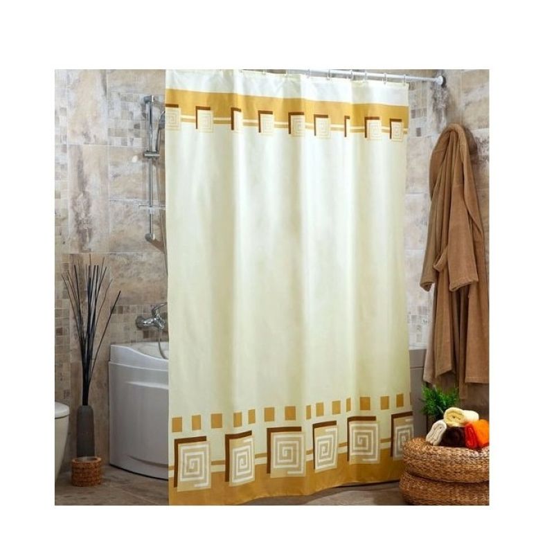 Штора для ванной Miranda Lykia Бежевая 180*180 см