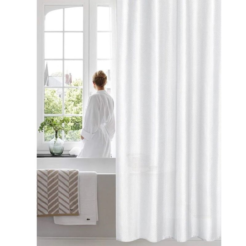 Штора для ванной Ромбик однотонная Белая 180*180 см