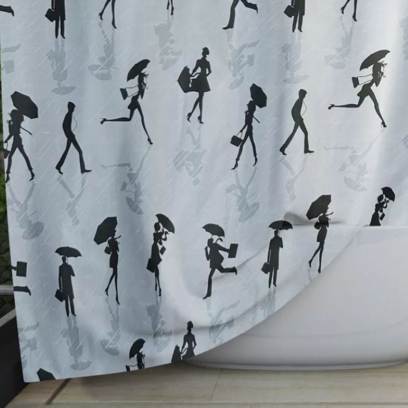 Штора для ванной Miranda Storm Серая 180*180 см