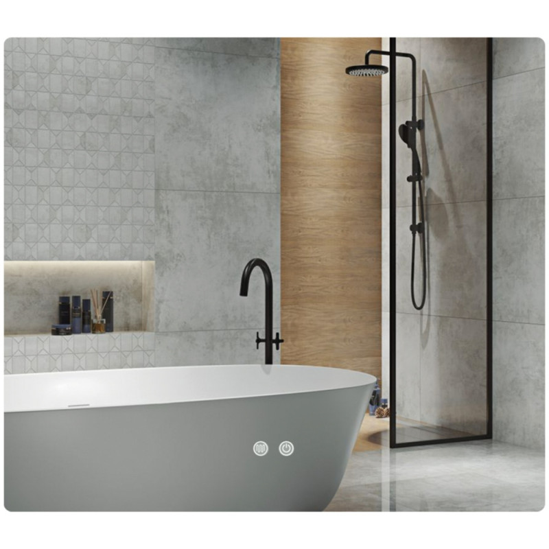 Зеркало Qtap Taurus (TA2) 800×600 мм с LED-подсветкой Touch, с антизапотеванием, с диммером, рег. темп. цвета