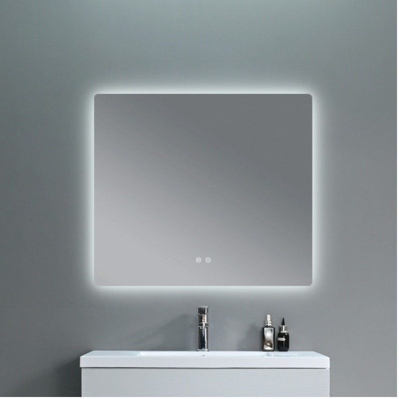 Зеркало Qtap Taurus (TA2) 800×600 мм с LED-подсветкой Touch, с антизапотеванием, с диммером, рег. темп. цвета 