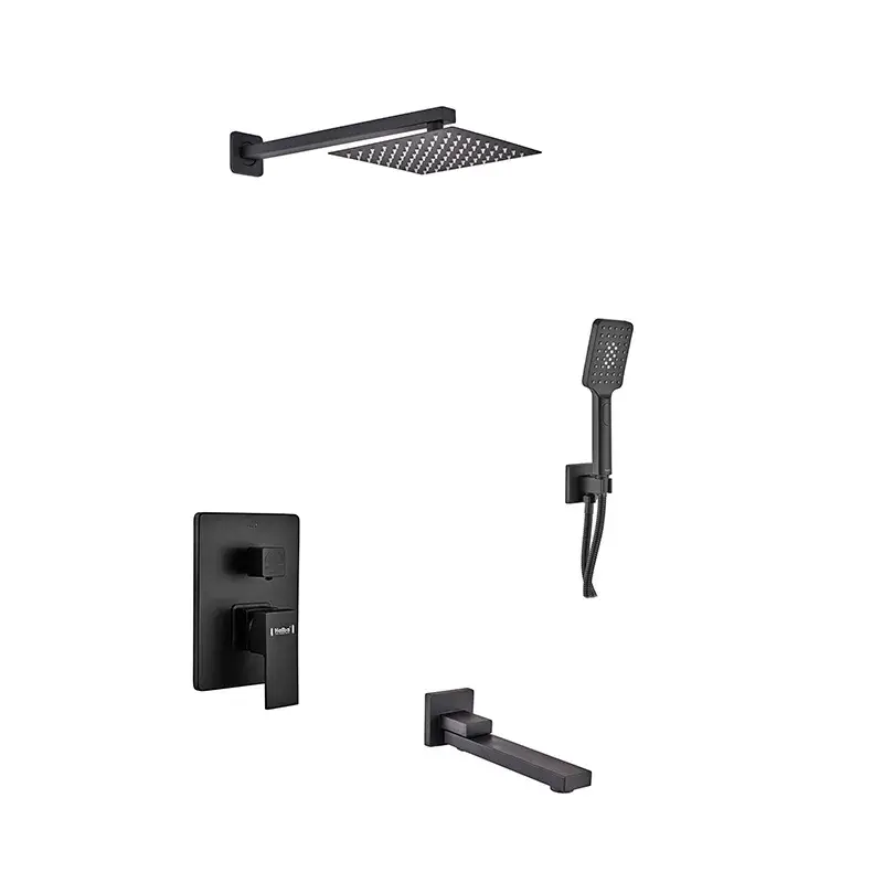 Душевая система скрытого монтажа Haiba Kubus 009 Black